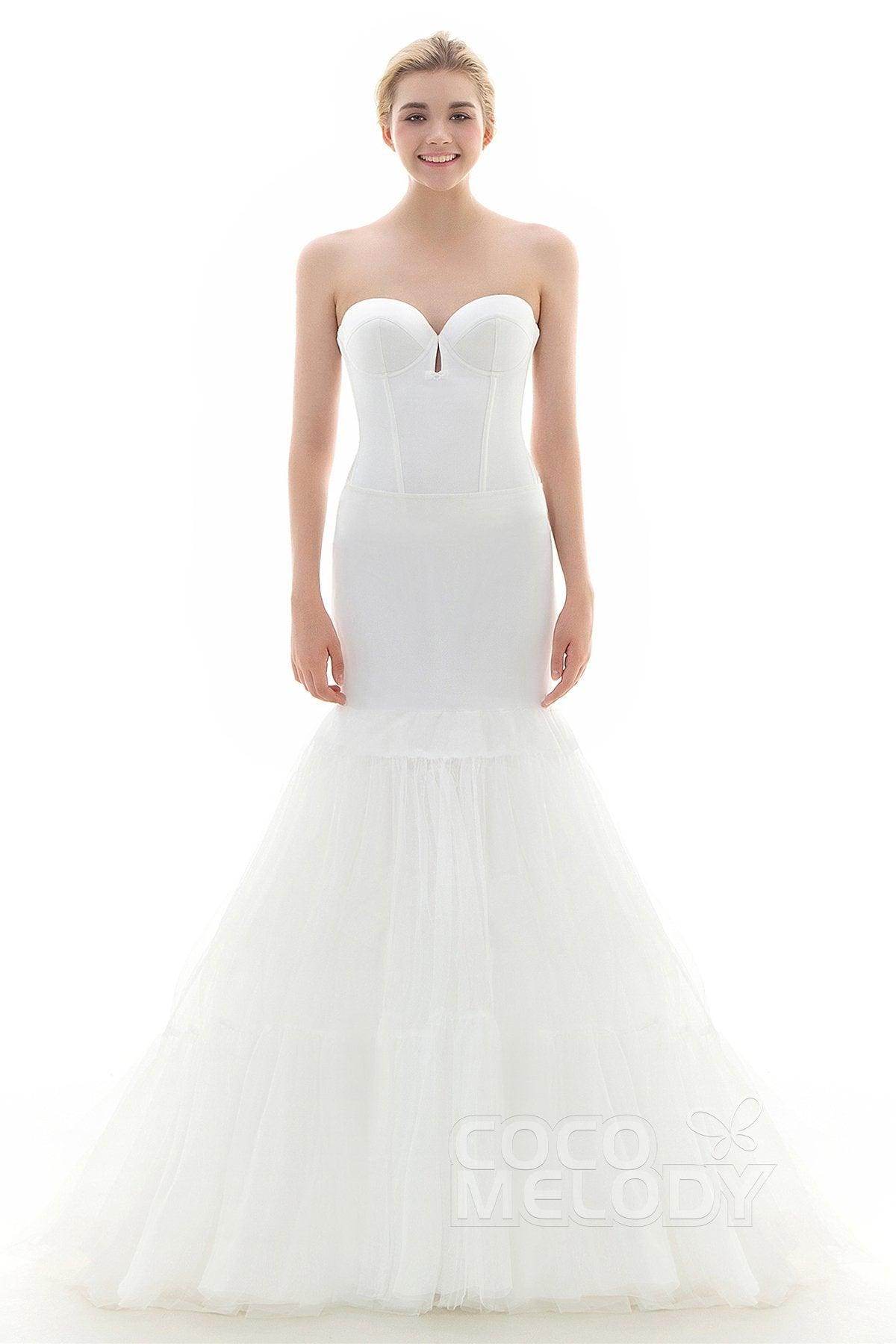 Mermaid Court Train 2 Hoops Wedding Petticoats CP0016003 - COCOMELODY